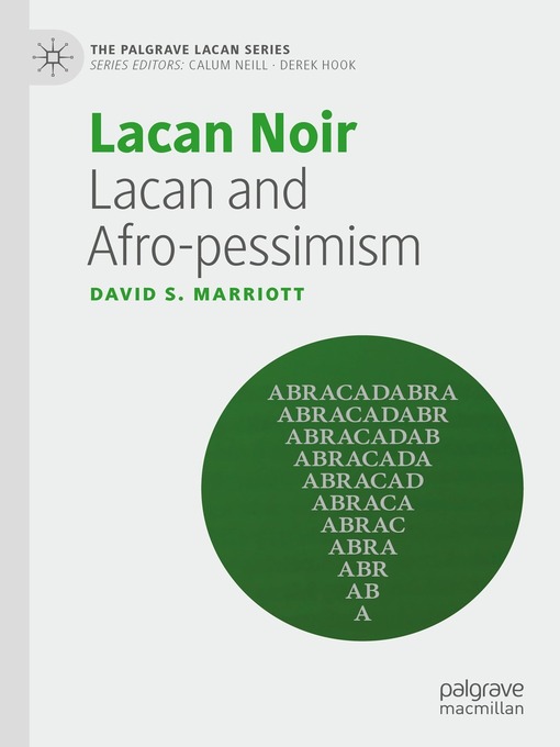 Title details for Lacan Noir by David S Marriott - Available